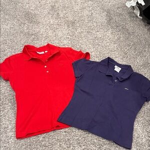 Lacoste Kids Polo Shirts in Red and Navy